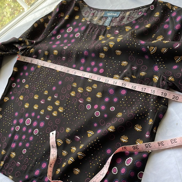 ModCloth Scoop Neck Retro Astro Semi Sheer Blouse - Picture 10 of 11